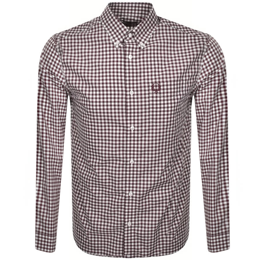 Alternative Image for ProductFred Perry Gingham Check Shirt Mahogany1